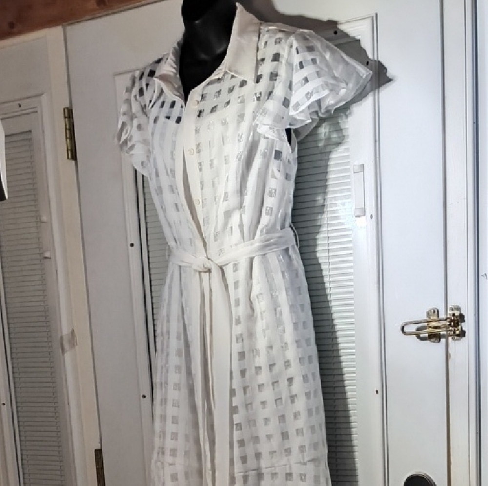 Elegant White Sheer Dress